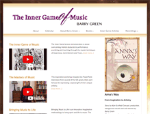 Tablet Screenshot of innergameofmusic.com